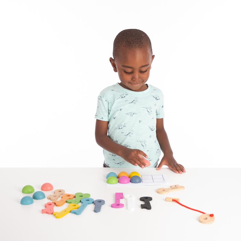 Rainbow Wooden Counting Keys, Learning SPACE