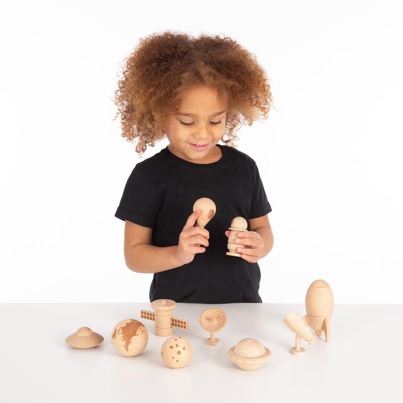 Wooden Space Adventure Set - Pk10, Learning SPACE