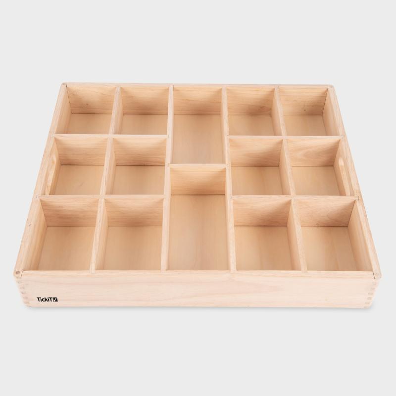 Wooden Sorting Tray - 14 Way, Learning SPACE