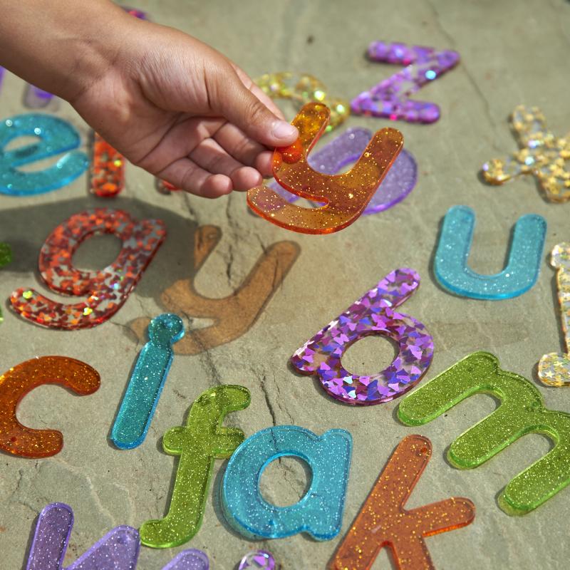 Rainbow Glitter Letters - Pk26, Activity Toys Learning SPACE