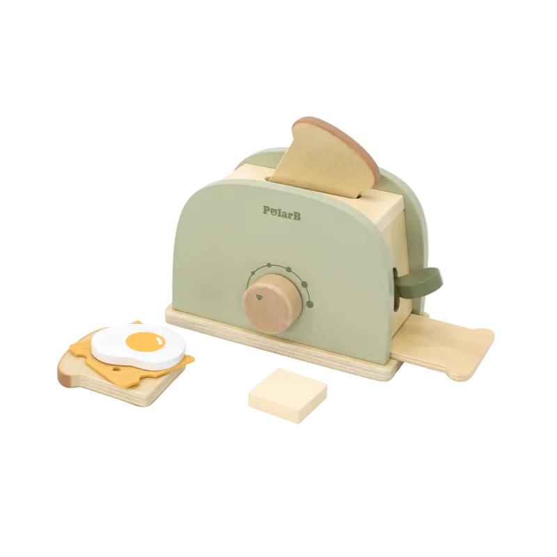 Wooden Toaster Set Role Play Toy, Learning SPACE