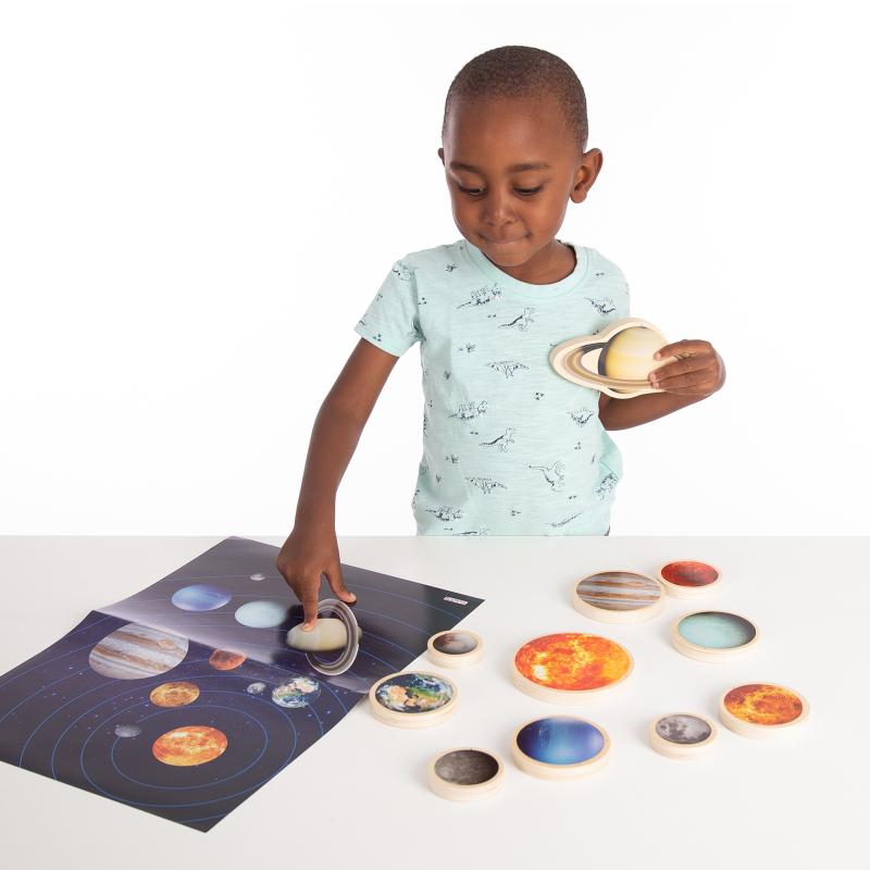 Wooden Solar System Discs - Pk11, Learning SPACE