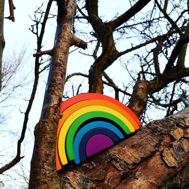 Wooden Rainbow Stacking Arches - Great For Montessori And Nurture Rooms, Learning SPACE