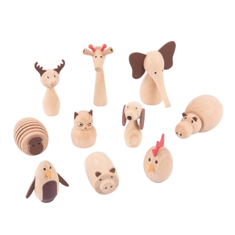 Wooden Animal Friends - Pk10, Learning SPACE