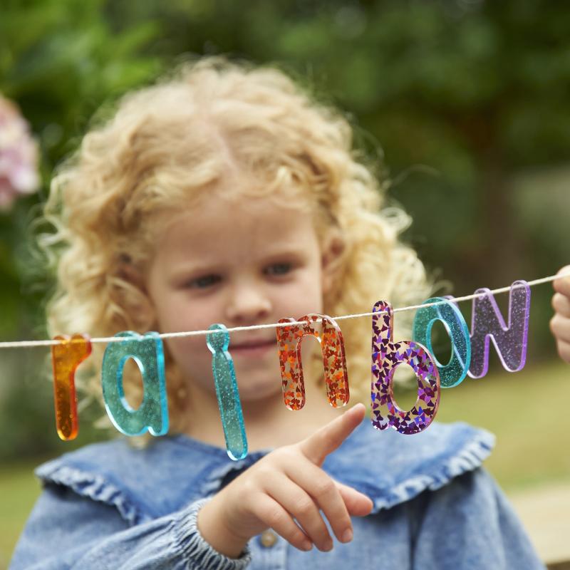 Rainbow Glitter Letters - Pk26, Activity Toys Learning SPACE