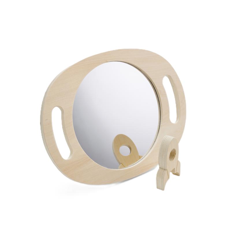 Hand Held Wooden Mirror, Learning SPACE