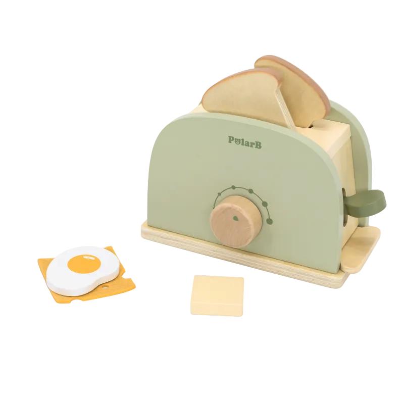 Wooden Toaster Set Role Play Toy, Learning SPACE