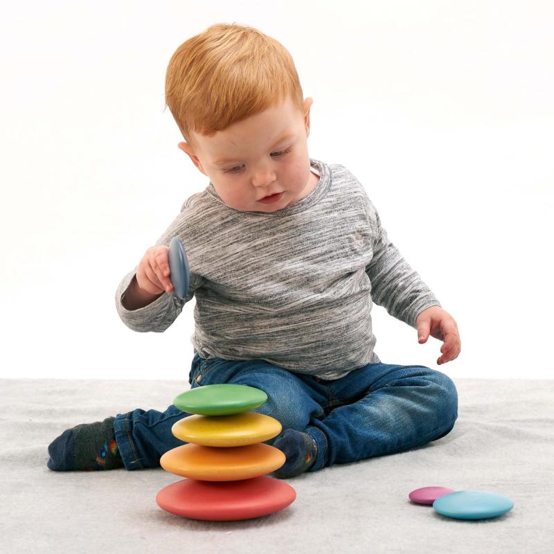 Rainbow Wooden Buttons, Learning SPACE