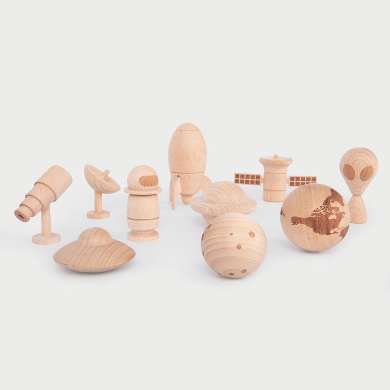 Wooden Space Adventure Set - Pk10, Learning SPACE