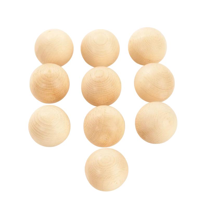 Natural Wooden Balls (50 mm) – Pack of 10, Learning SPACE