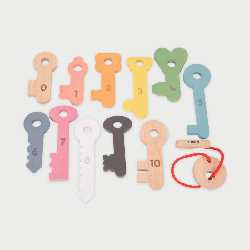 Rainbow Wooden Counting Keys, Learning SPACE