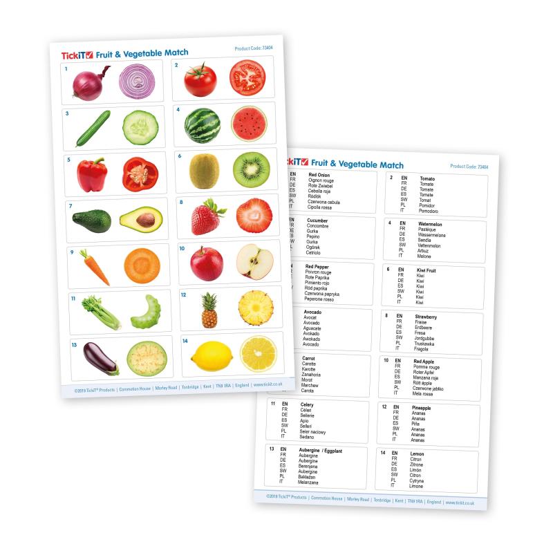 Fruit & Vegetable Match - Pk28, Learning SPACE