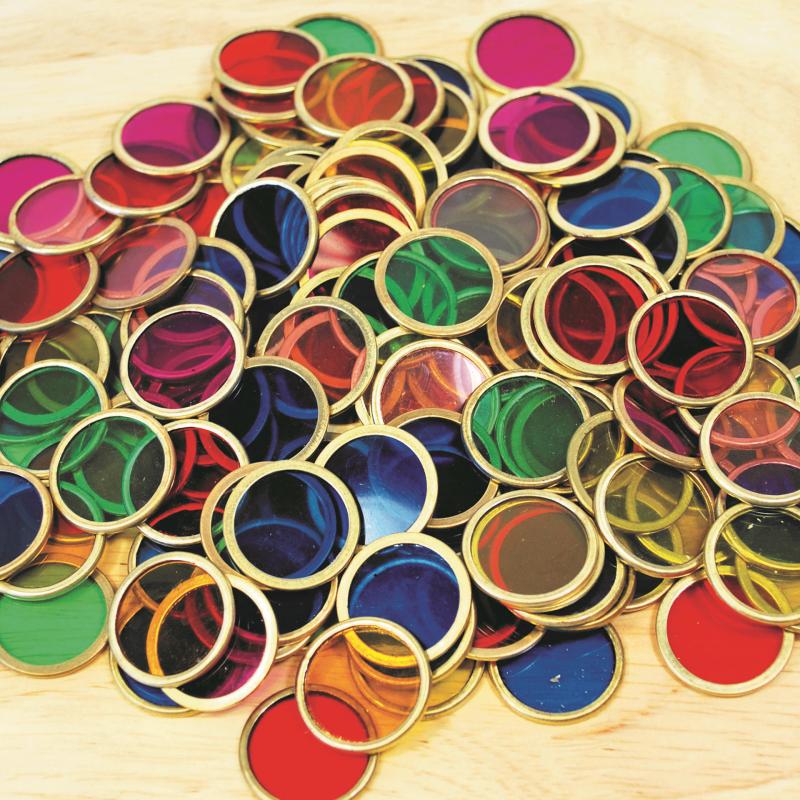 Metal Counting Chips Pack of 100, Maths Toys Learning SPACE