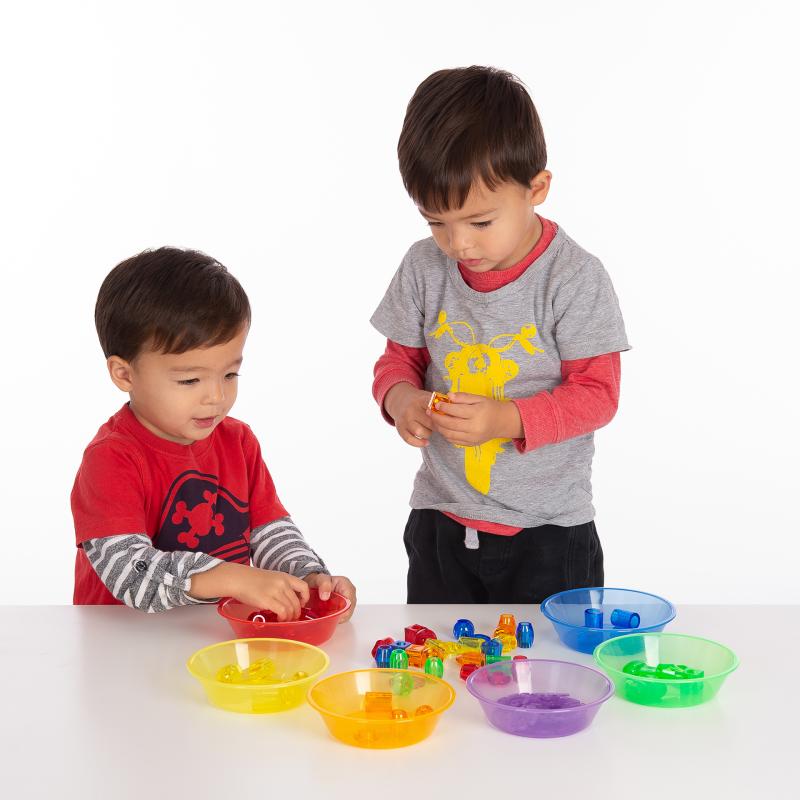 Translucent Colour Sorting Bowls - Pk6, Learning SPACE