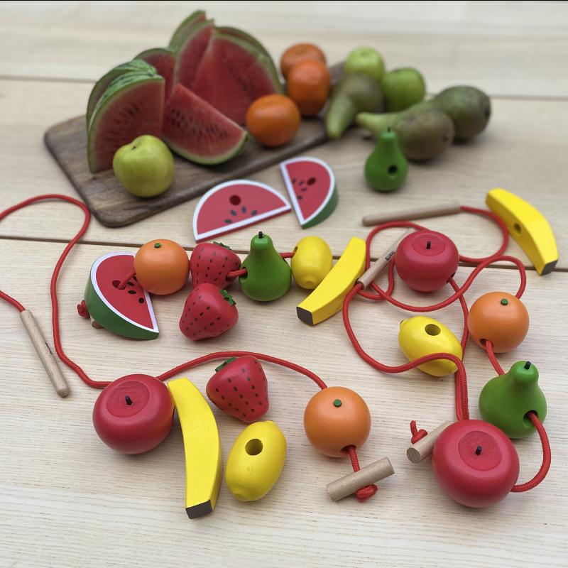 Wooden Lacing Fruits, Learning SPACE