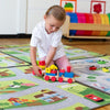 Small World Road Map Indoor/Outdoor Carpet Set of 4-Kit For Kids,Mats & Rugs,Rugs,Small World,Square,Wellbeing Furniture-Learning SPACE