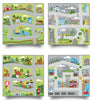 Small World Road Map Indoor/Outdoor Carpet Set of 4-Kit For Kids, Mats & Rugs, Rugs, Small World, Square, Wellbeing Furniture-Learning SPACE