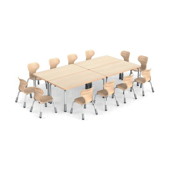 Height Adjustable Rectangle Table, Learning SPACE