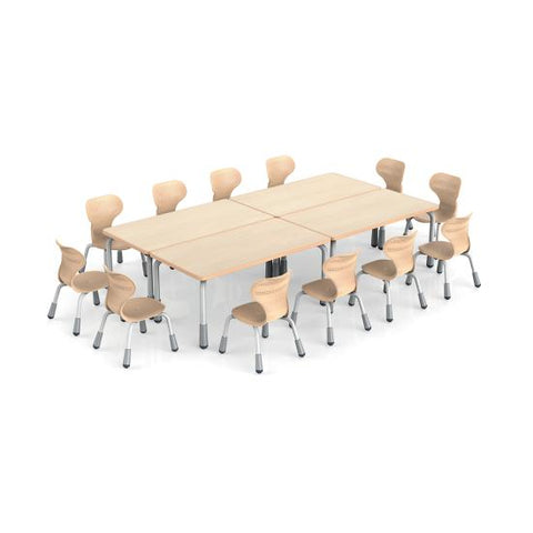 Height Adjustable Rectangle Table, Learning SPACE