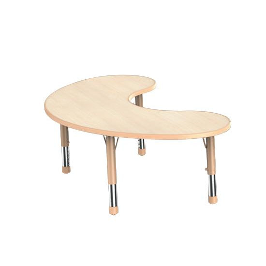 Horseshoe Height Adjustable Table - Wood Finish, Learning SPACE