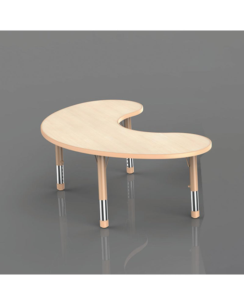 Horseshoe Height Adjustable Table - Wood Finish, Learning SPACE