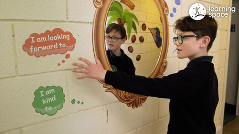 Mindfulness Sensory Path (Walls)-Additional Need, Calmer Classrooms, Classroom Displays, Helps With, Mindfulness, Movement Breaks, Playground Wall Art & Signs, PSHE, Sensory Paths, Social Emotional Learning, Stock-SPWELL-Learning SPACE