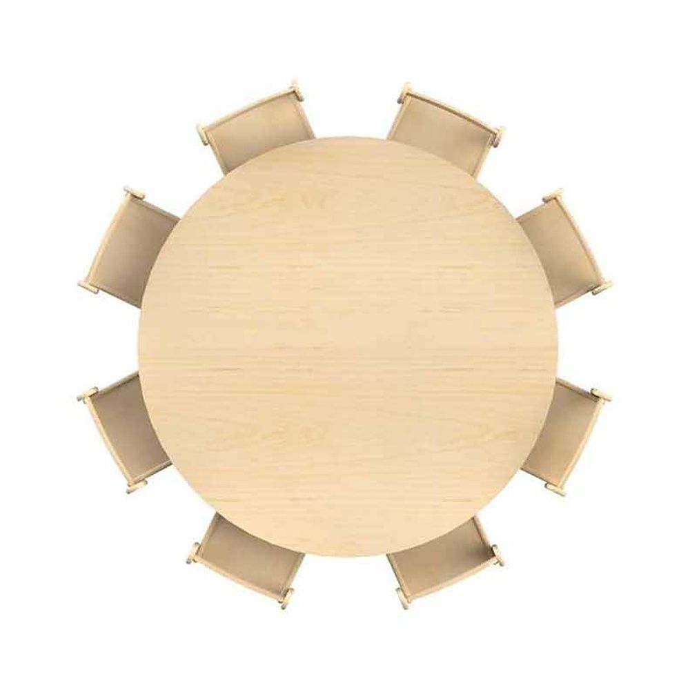 Circular Table with 8 Chairs, Learning SPACE