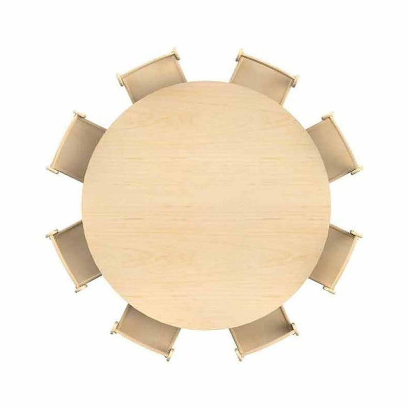 Circular Table with 8 Chairs, Learning SPACE